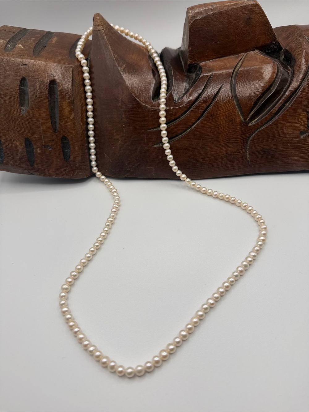 28” Genuine Freshwater Pearl Necklace | Classic Ivory Strand Bridal Wedding